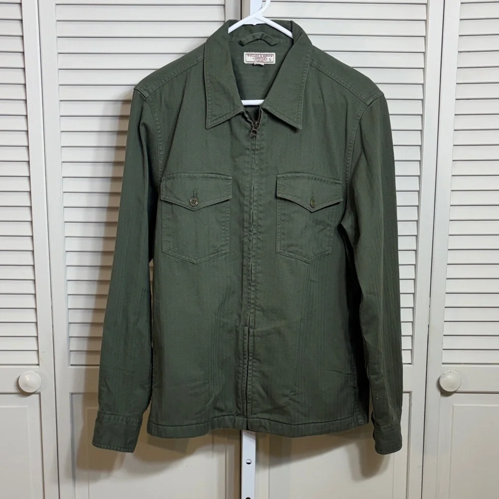 J. Crew Wallace & Barnes Zip-Front Twill Workshirt Jacket Small